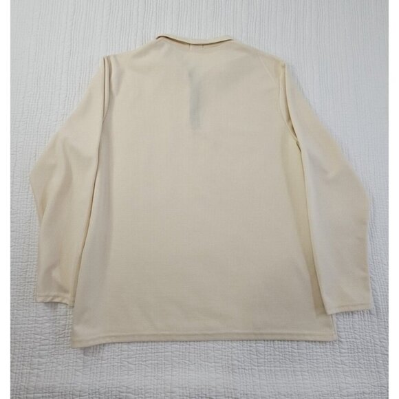 Banana Republic Waffle Knit Sweater Men's L Taupe 1/4 Zip Long Sleeve EUC LN - Picture 9 of 13